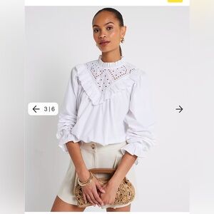 River Island Women’s Eyelet Blouse